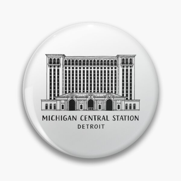 Item preview, Michigan Central Station Detroit Minimalist Line Art designed and sold by CirySketchCo.