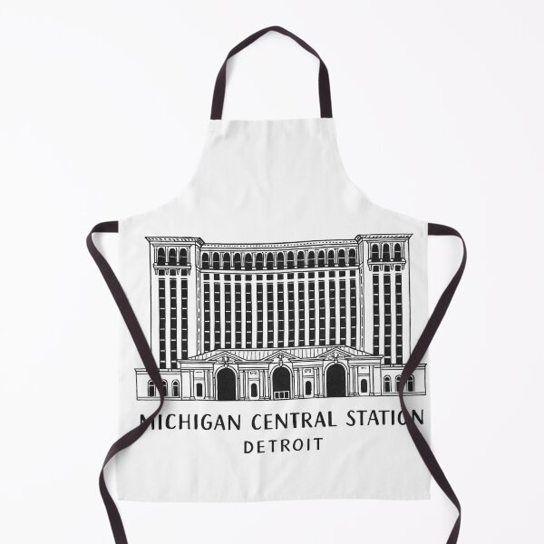 Item preview, Michigan Central Station Detroit Minimalist Line Art designed and sold by CirySketchCo.