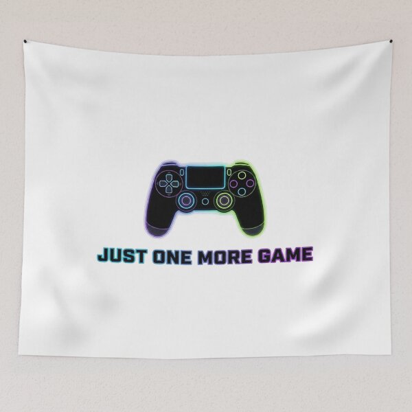Item preview, "Just One More Game" Funny Gaming Quote & Controller designed and sold by Tamer ⭐⭐⭐⭐⭐.