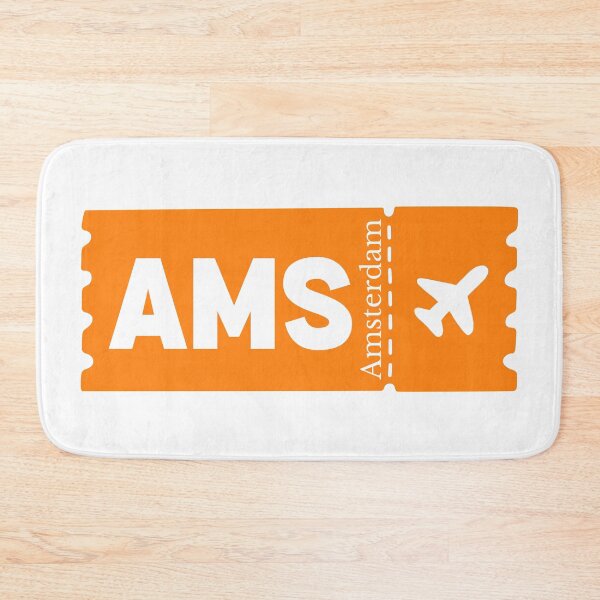 Item preview, AMS Amsterdam Airport Code Vintage Travel Sticker - Minimalist Amsterdam Art designed and sold by Sparkledust Creations.