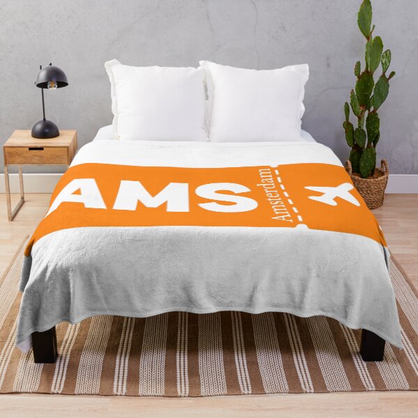 Item preview, AMS Amsterdam Airport Code Vintage Travel Sticker - Minimalist Amsterdam Art designed and sold by Sparkledust Creations.