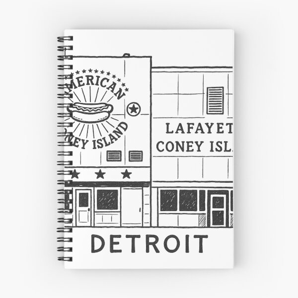 Item preview, Detroit Coney Island Rivals Minimalist Line Art designed and sold by CirySketchCo.