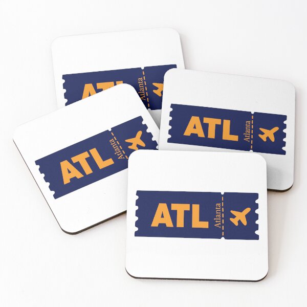 Item preview, ATL Atlanta Airport Code Vintage Travel Sticker - Minimalist Atlanta Art designed and sold by Sparkledust Creations.