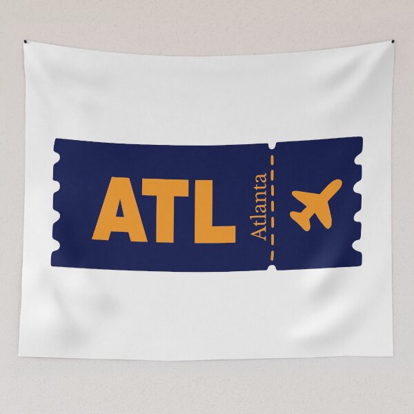 Item preview, ATL Atlanta Airport Code Vintage Travel Sticker - Minimalist Atlanta Art designed and sold by Sparkledust Creations.