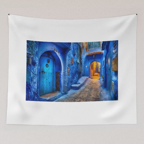 Item preview, Charming Blue Alleyway Surrounded by Ancient Walls designed and sold by Artessie.