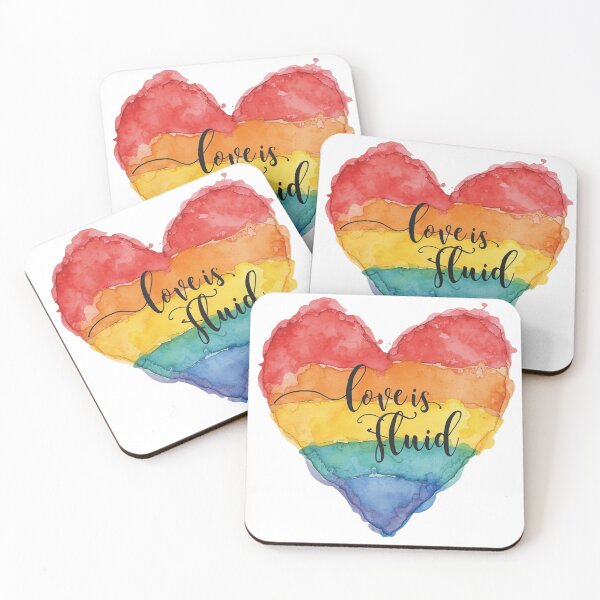 Item preview, Love is Fluid: Rainbow Watercolor Pride Heart designed and sold by rainbowgremlin.