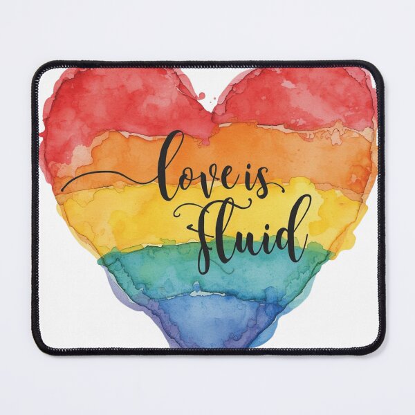 Item preview, Love is Fluid: Rainbow Watercolor Pride Heart designed and sold by rainbowgremlin.
