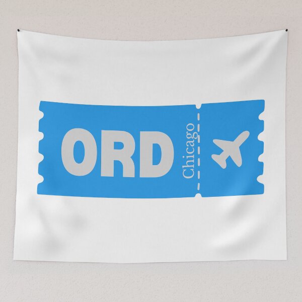 Item preview, ORD Chicago Airport Code Vintage Travel Sticker - Minimalist Chicago Art designed and sold by Sparkledust Creations.