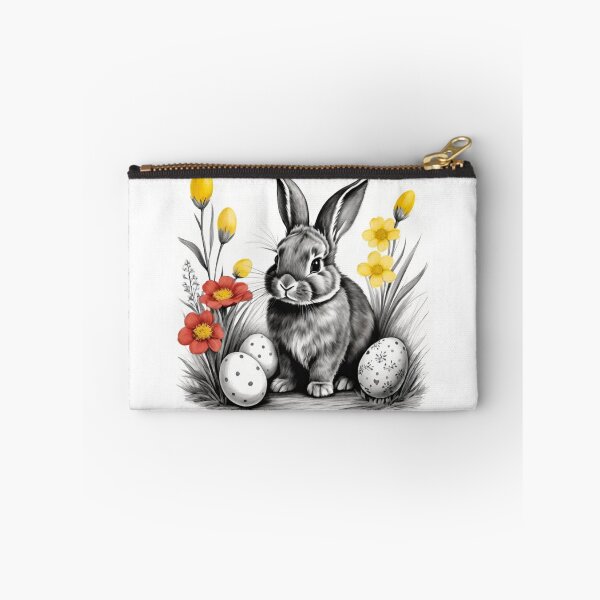 Item preview, Colorful Festive Easter Eggs Easter Bunny Spring Flowers Version 15 designed and sold by DreamingAwake1.