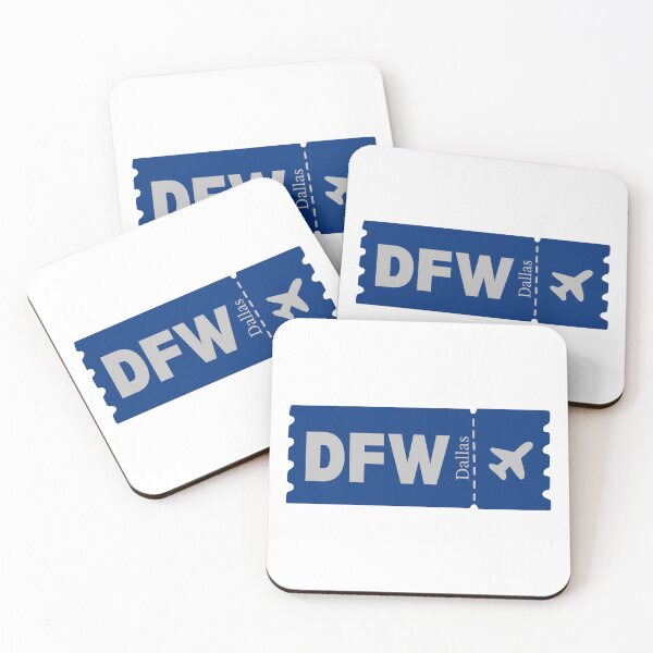 Item preview, DFW Dallas Airport Code Vintage Travel Sticker - Minimalist Dallas Art designed and sold by Sparkledust Creations.