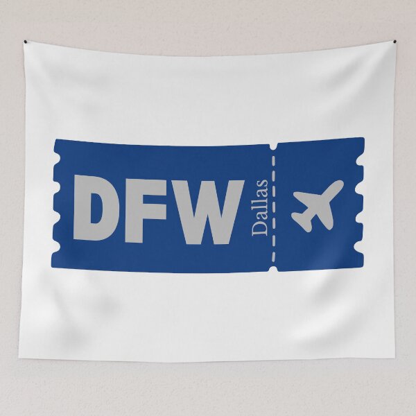 Item preview, DFW Dallas Airport Code Vintage Travel Sticker - Minimalist Dallas Art designed and sold by Sparkledust Creations.