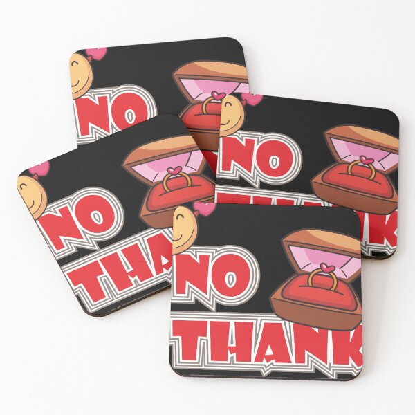 Item preview, No Thanks – Anti Valentine’s Day Funny Love Design designed and sold by Bianormal.