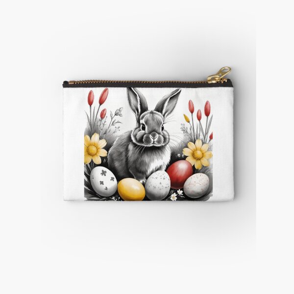 Item preview, Colorful Festive Easter Eggs Easter Bunny Spring Flowers Version 16 designed and sold by DreamingAwake1.