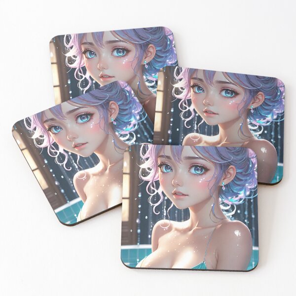 Item preview, Gentle Drops – Confident Beauty girl bathing designed and sold by stereonut.