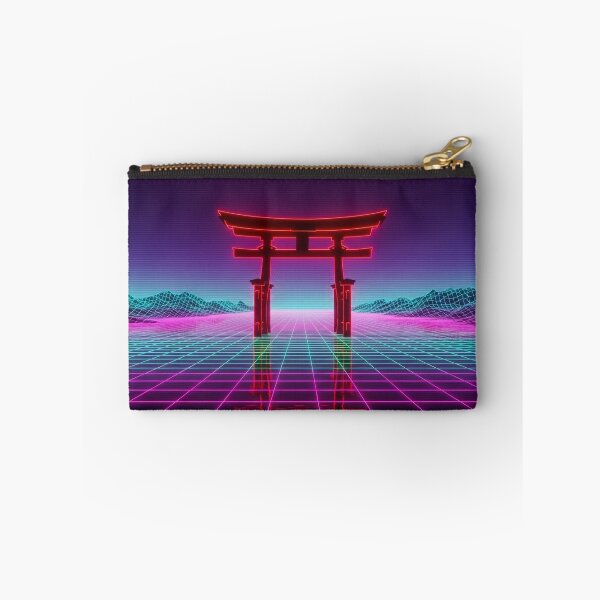 Item preview, Digital Shrine - Synthwave Torii Landscape designed and sold by powersunlight.