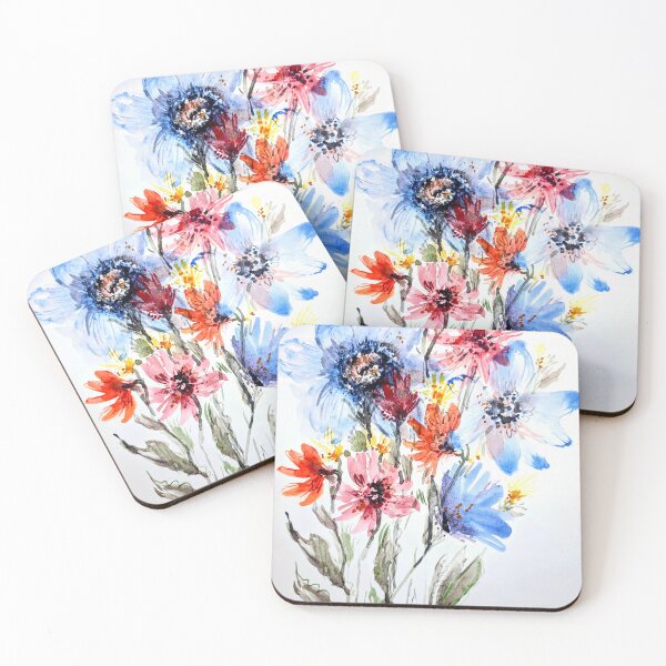 Item preview, Fireworks, Floral Watercolor Bouquet designed and sold by Kara Draws.