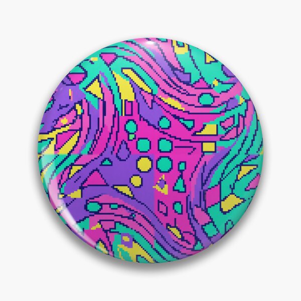 Item preview, Retro Geometric Grid Wave Seamless Pattern in Neon Colors designed and sold by patternproai.