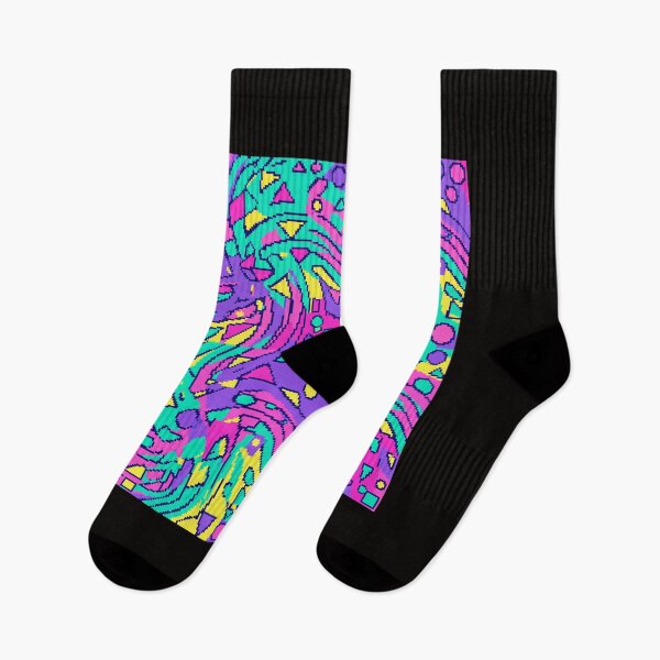 Item preview, Retro Geometric Grid Wave Seamless Pattern in Neon Colors designed and sold by patternproai.