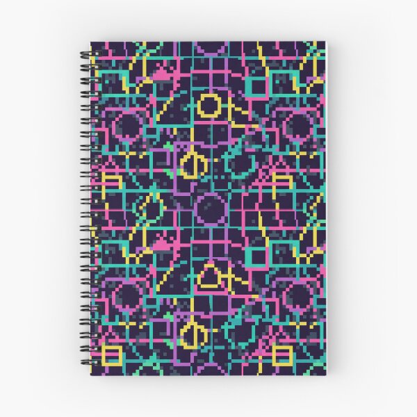 Item preview, Retro Geometric Grid Wave Seamless Pattern in Neon Colors designed and sold by patternproai.