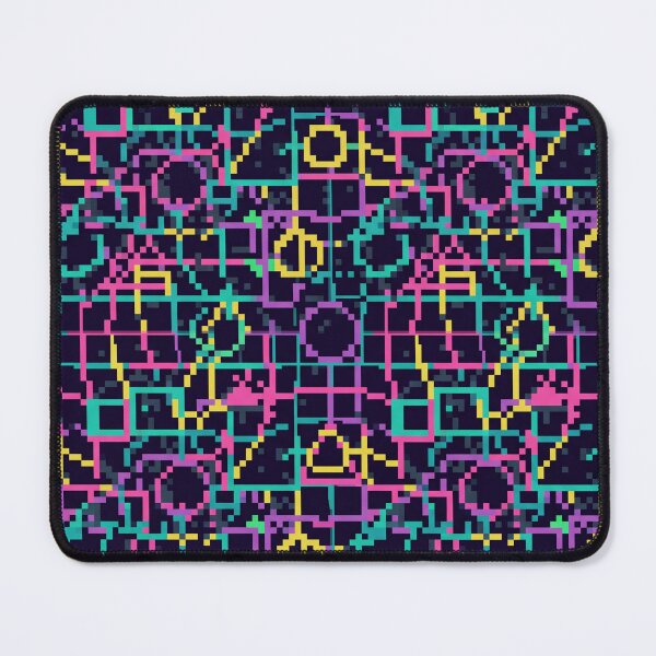 Item preview, Retro Geometric Grid Wave Seamless Pattern in Neon Colors designed and sold by patternproai.