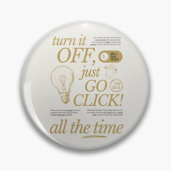 Item preview, 'TURN IT OFF!' (BOM #1) lyric design designed and sold by Stagey Aesthetics.