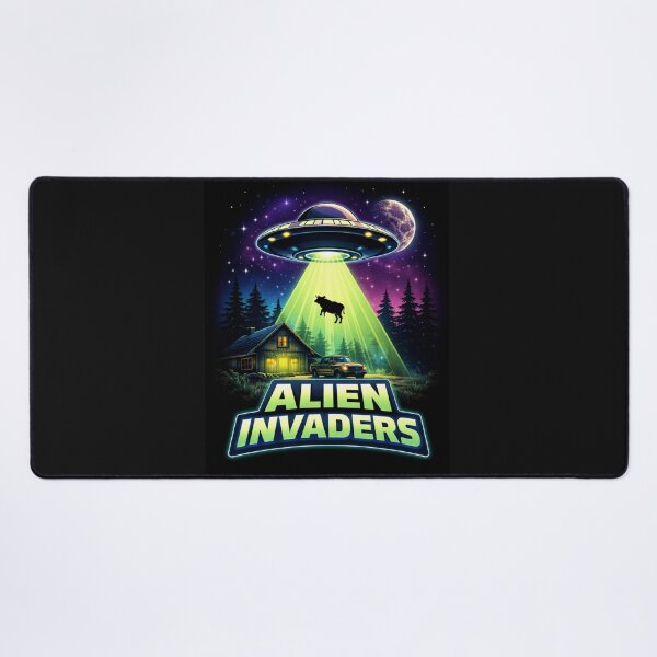 Item preview,  Alien Invaders - Retro UFO Abduction Sci-Fi-Space Art designed and sold by Nature's Palette.