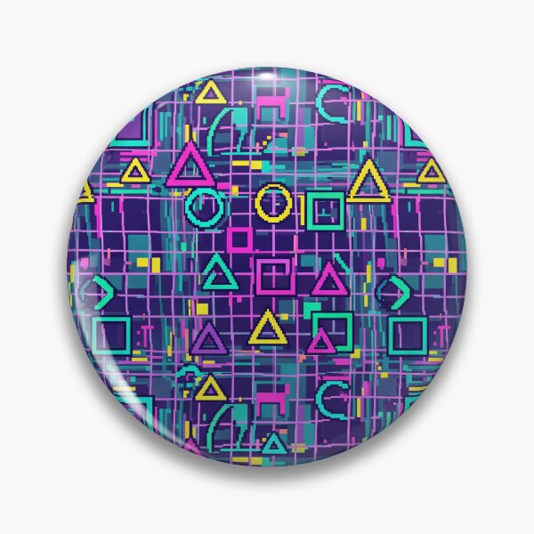 Item preview, Retro Geometric Grid Wave Seamless Pattern in Neon Colors designed and sold by patternproai.