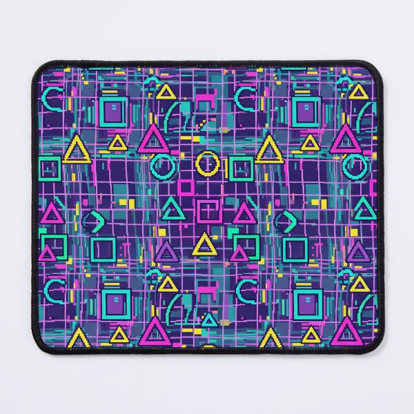 Item preview, Retro Geometric Grid Wave Seamless Pattern in Neon Colors designed and sold by patternproai.