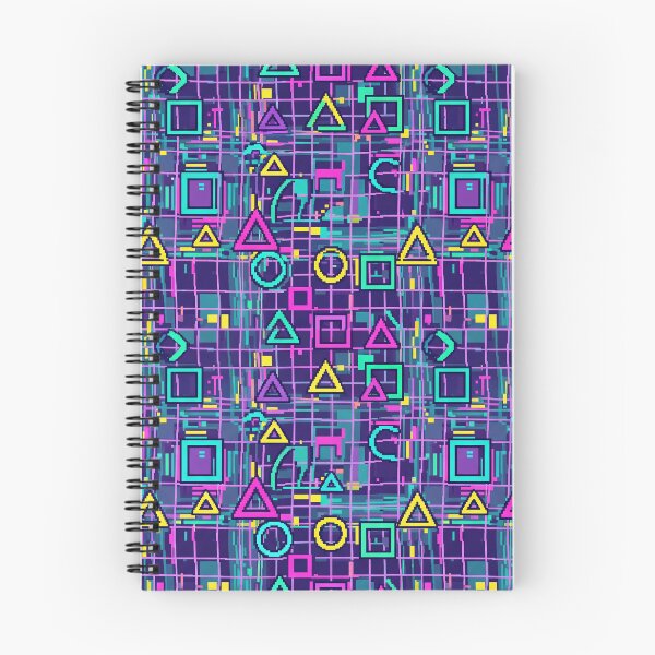 Item preview, Retro Geometric Grid Wave Seamless Pattern in Neon Colors designed and sold by patternproai.