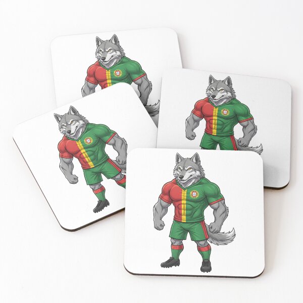 Item preview, Powerful Portuguese Iberian Wolf Football Mascot 2026 designed and sold by ArtByKatti.