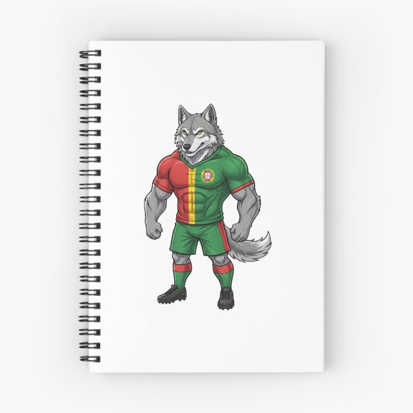 Item preview, Powerful Portuguese Iberian Wolf Football Mascot 2026 designed and sold by ArtByKatti.