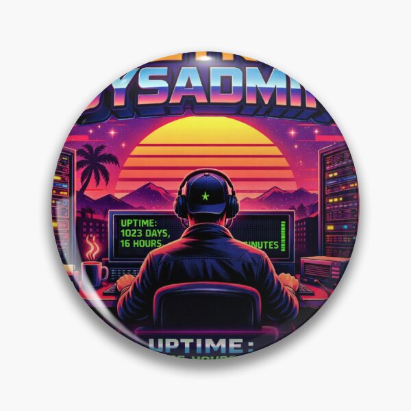 Item preview, Retro Sysadmin Synthwave 80s Server Admin IT Vaporwave Gift designed and sold by JoshCustomTees.