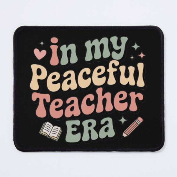 Item preview, In My Peaceful Teacher Era Retro Minimalist Pastel Aesthetic T‑Shirt designed and sold by Youpiworld.