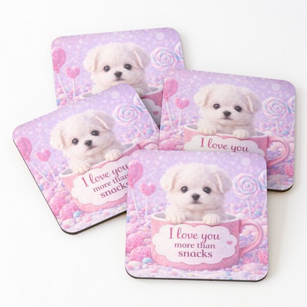 Item preview, Maltese Puppy Loves Snacks designed and sold by GivingJoy.