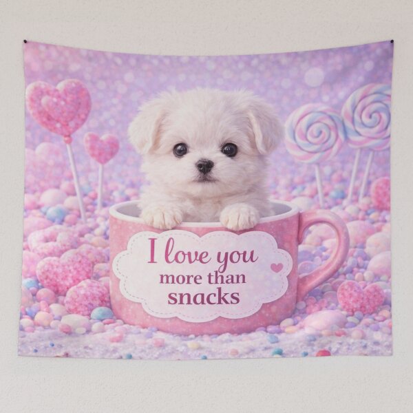 Item preview, Maltese Puppy Loves Snacks designed and sold by GivingJoy.