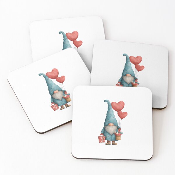 Item preview, Valentines day gnome with heart balloons designed and sold by MendaciousMina.