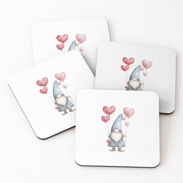 Item preview, Valentines day gnome with heart balloons designed and sold by MendaciousMina.