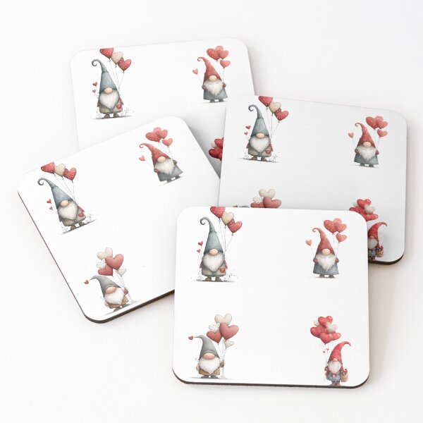 Item preview, Mini Valentines day gnome with heart balloons sticker pack designed and sold by MendaciousMina.
