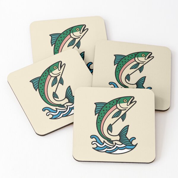Item preview, Atlantic Salmon Traditional Tattoo Flash designed and sold by ScotiaInk.