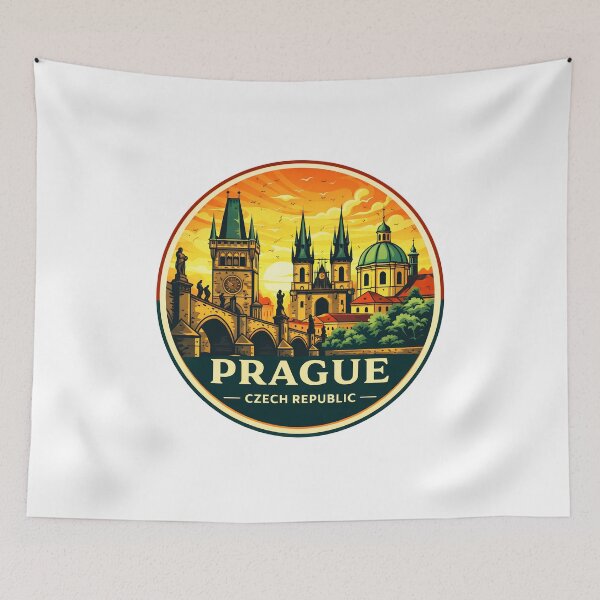 Item preview, Prague Retro Travel Graphic Design designed and sold by Timegraf.