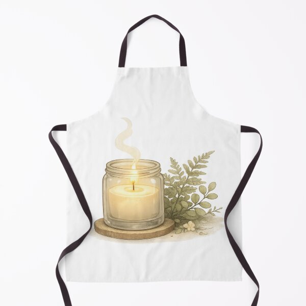 Item preview, Candle with Fern Leaves on Wood designed and sold by jgvisualarts.
