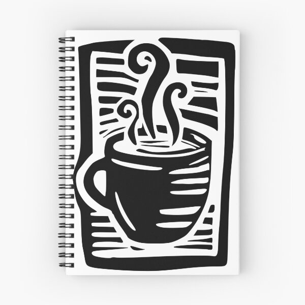 Item preview, Coffee cappuccino latte linoprint designed and sold by petalecho.