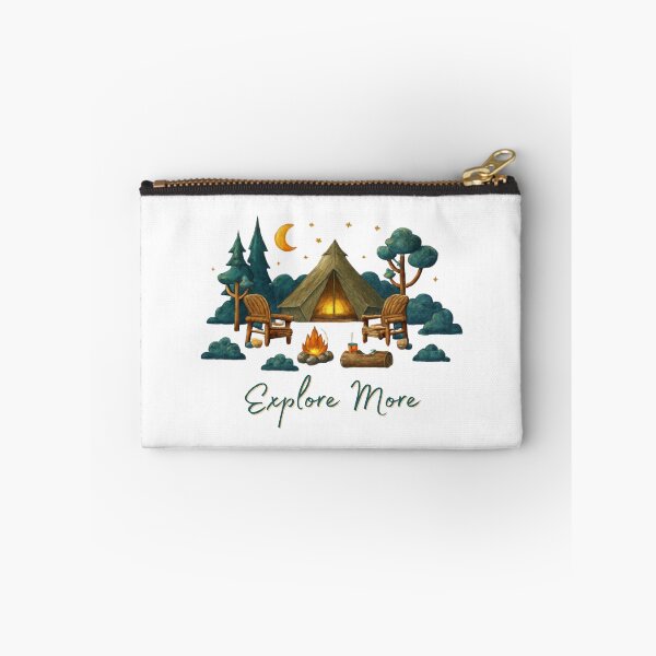 Item preview, Explore More Camping Quote with Night Outdoor Scene Illustration designed and sold by Inkworksbyshery.
