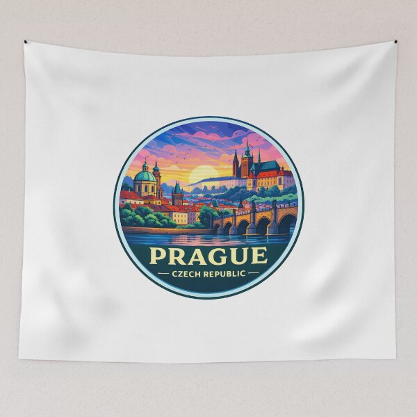 Item preview, Prague Czech Republic Retro Travel Emblem designed and sold by Timegraf.