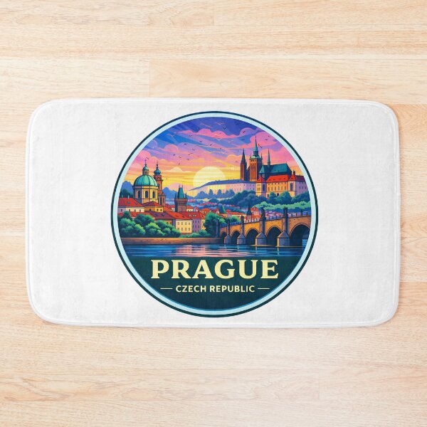 Item preview, Prague Czech Republic Retro Travel Emblem designed and sold by Timegraf.