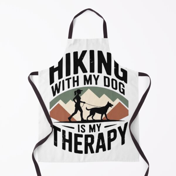 Item preview, Hiking With My Dog Is My Therapy Vintage Outdoor Dog Mom Adventure T‑Shirt designed and sold by Youpiworld.
