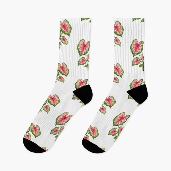 Item preview, Watercolor Pink Caladium Plant Leaves designed and sold by silviaol.
