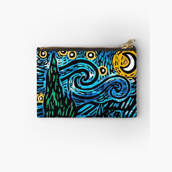 Item preview, Starry night Vincent Van Gogh inspired linoprint designed and sold by petalecho.