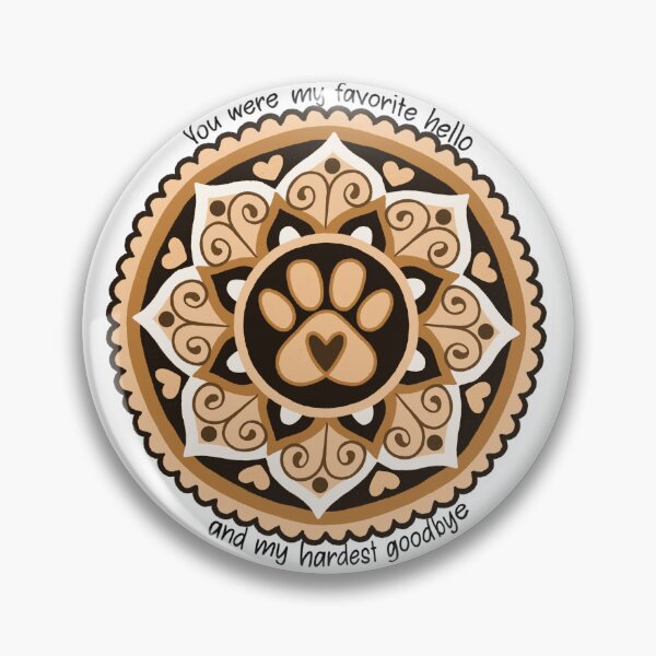 Item preview, Pet Loss Memorial Mandala (Brown) designed and sold by Creatively Cristin.