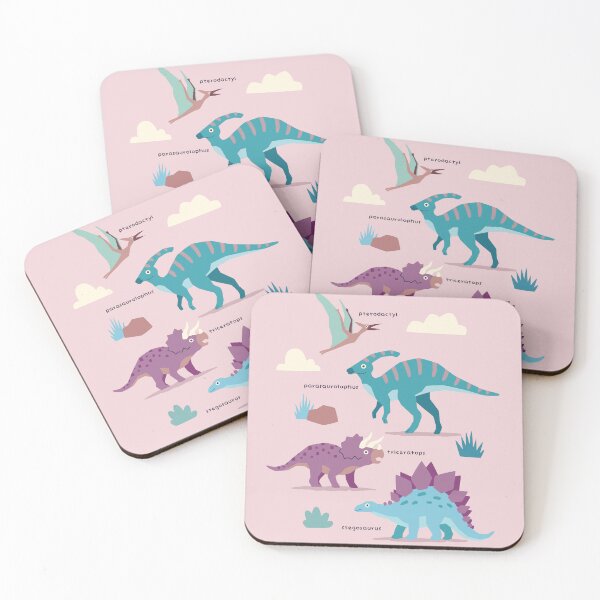 Item preview, geometric dinosaurs modern illustration  designed and sold by OHBOY! Handmade.